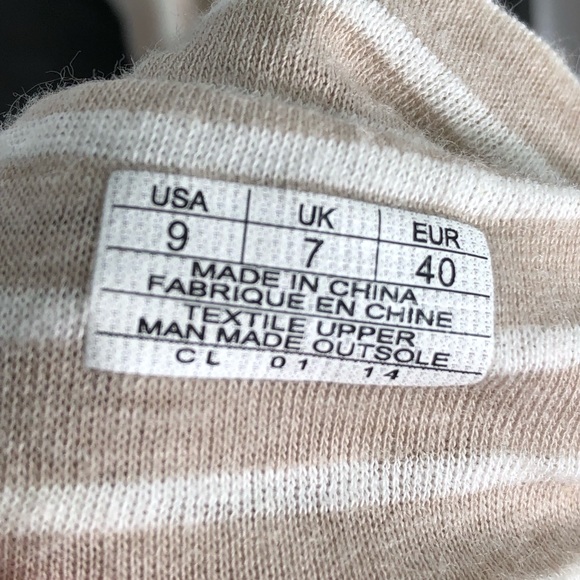 Sanuk Yoga Sling Tan Striped Sandals Size 9 - Picture 4 of 7